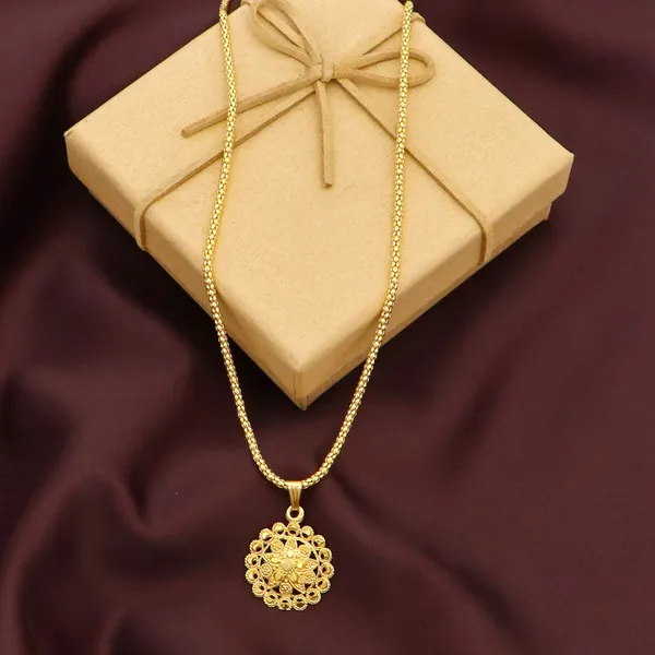 Gold_Stunning_22K_Gold_Plated_Brass_Ad_Studs_Necklace_Pendant_For_Women