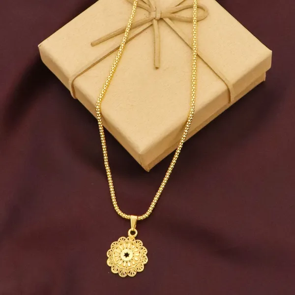Gold_Trendy_22K_Gold_Plated_Brass_Ad_Studs_Necklace_Pendant_For_Women