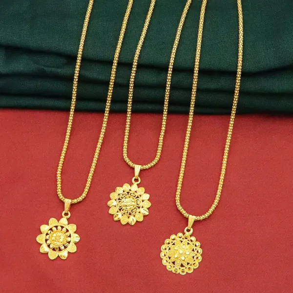 Gold_Elegant_22K_Gold_Plated_Necklace_Chain_Pendant_For_Women