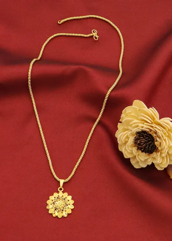 Gold_Elegant_22K_Gold_Plated_Necklace_Chain_Pendant_For_Women