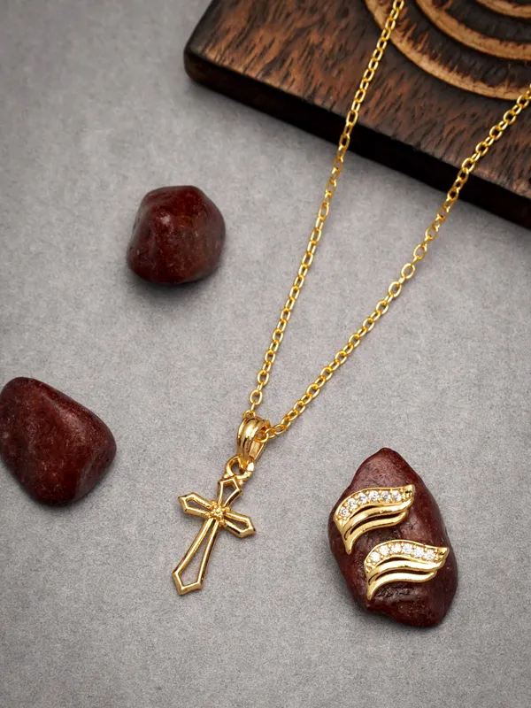 Gold_Religious_Jesus_Gold_Plated_Cross_Necklace_Chain_Pendant_With_Earrings_For_Women