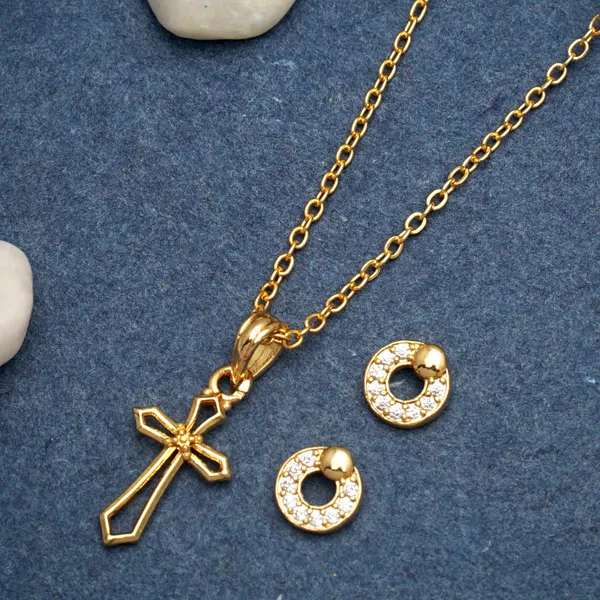 Gold_Get_Religious_Jesus_Gold_Plated_Cross_Necklace_Chain_Pendant_With_Earrings_For_Women