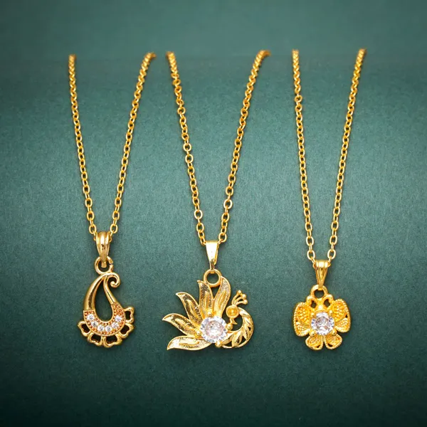 Gold_Peacock_And_Flower_Shape_Solitaire_Gold_Plated_Necklace_Chain_And_For_Women