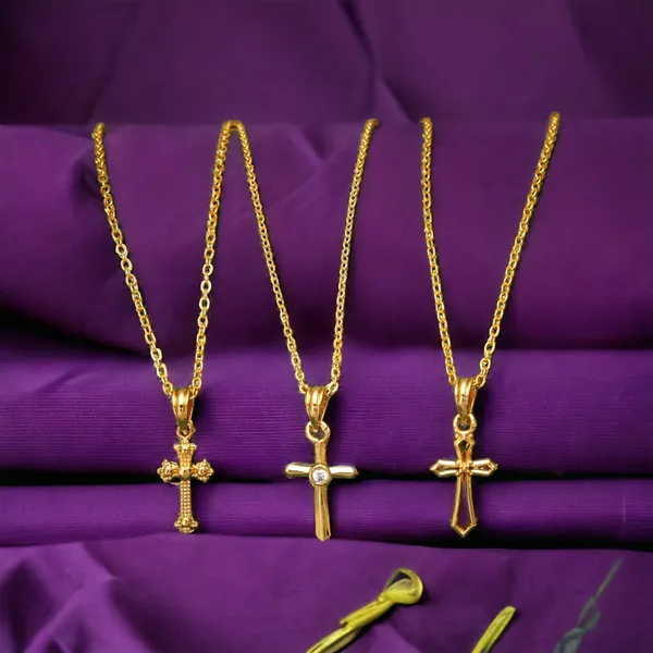 Gold_Set_Of_3_Cross_Shape_Jesus_Gold_Plated_Necklace_Chains_And_Men_For_Women