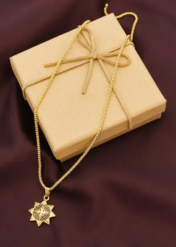 Gold_Stunning_Gold_Plated_Necklace_Chain_Pendant_For_Women