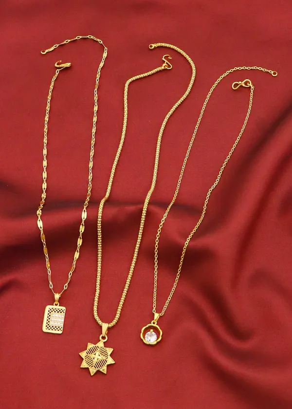 Gold_Stunning_Gold_Plated_Necklace_Chain_Pendant_For_Women