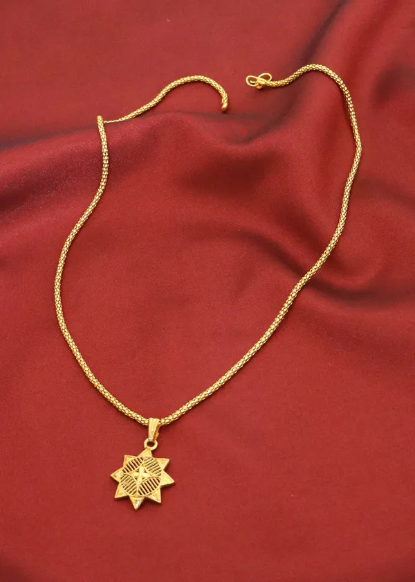 Gold_Stunning_Gold_Plated_Necklace_Chain_Pendant_For_Women