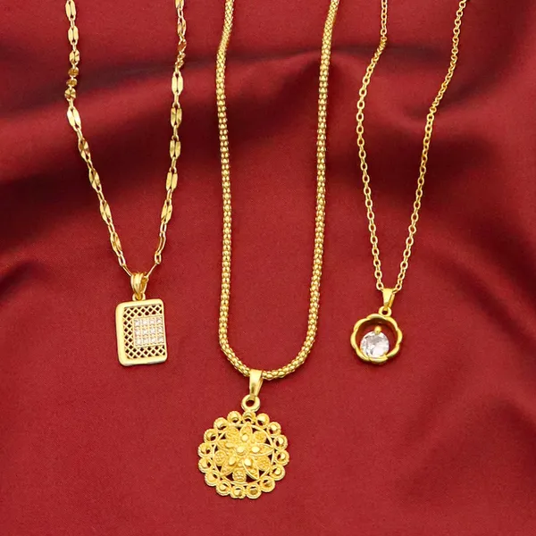 Gold_Charming_22K_Gold_Plated_Necklace_Chain_Pendant_For_Women