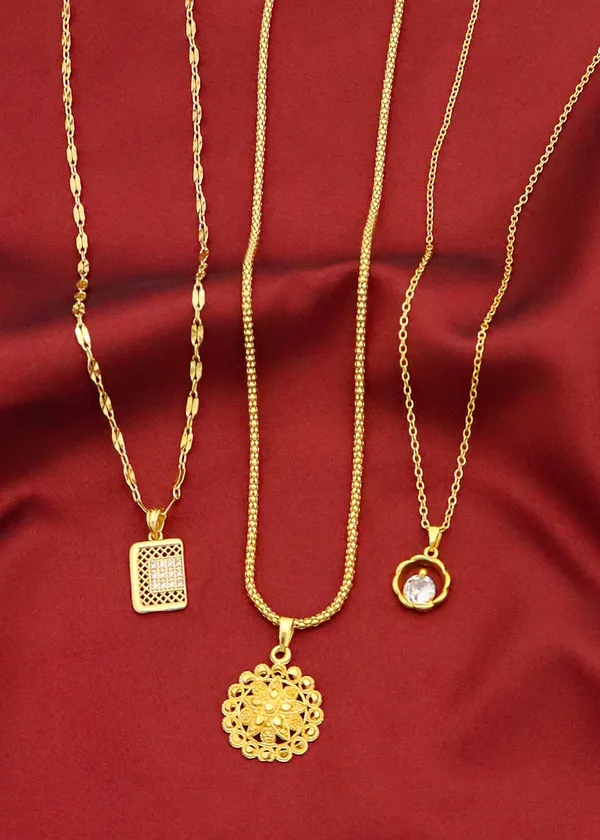 Gold_Charming_22K_Gold_Plated_Necklace_Chain_Pendant_For_Women
