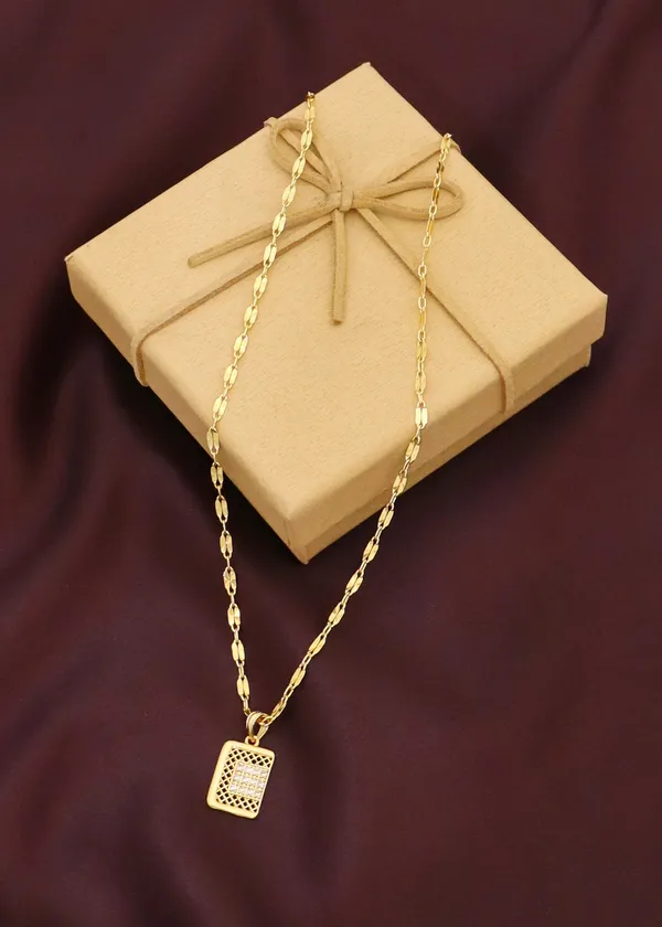 Gold_Charming_22K_Gold_Plated_Necklace_Chain_Pendant_For_Women