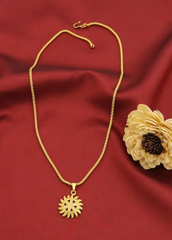 Gold_Charming_22K_Gold_Plated_Necklace_Chain_Pendant_For_Women