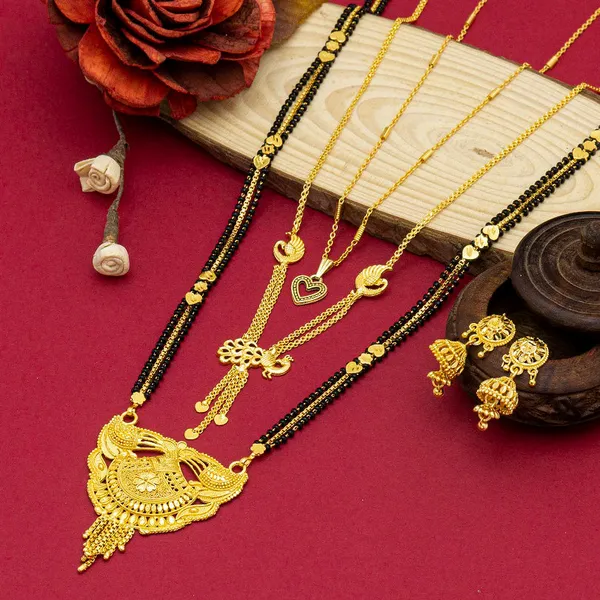 Stylish_Brass_Mangalsutra__|_22_K_Gold_Plated