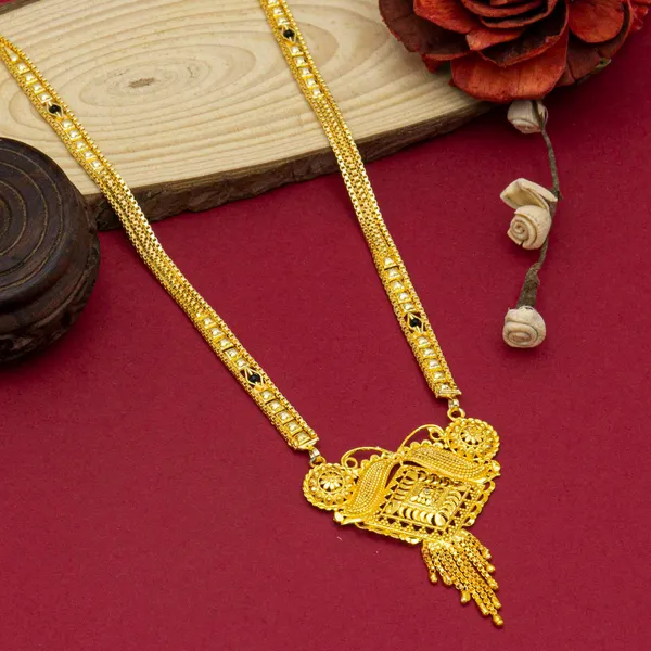 Gold_Elegant_22K_Gold_Plated_Long_Brass_Mangalsutra_For_Women