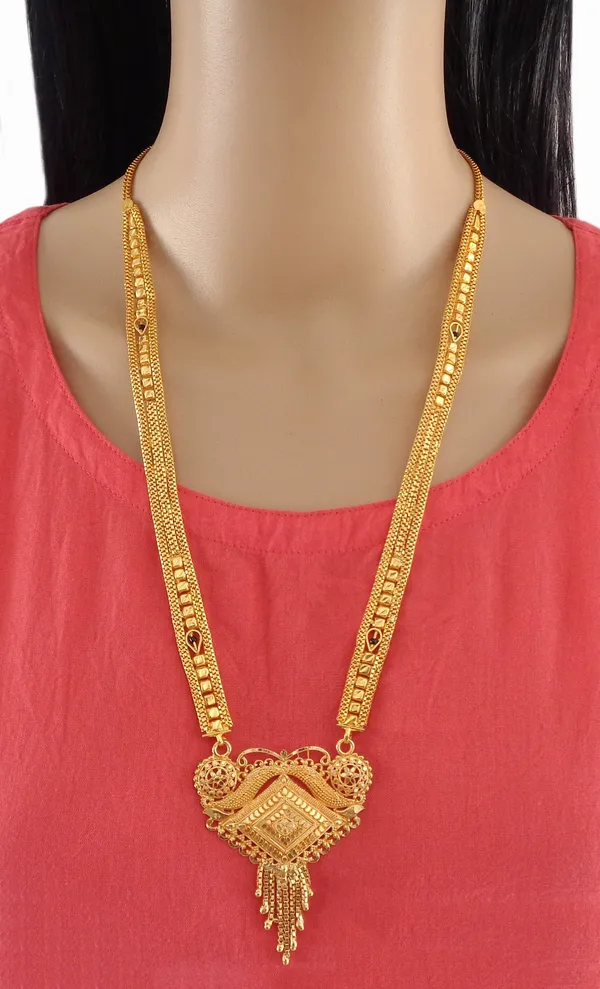 Gold_Elegant_22K_Gold_Plated_Long_Brass_Mangalsutra_For_Women