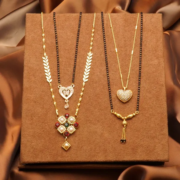 Gold_Daily_Wear_Gold_Plated_Mangalsutra_(Pack_Of_4)_For_Women
