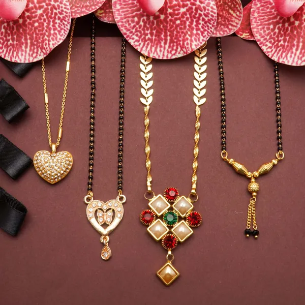 Gold_Daily_Wear_Gold_Plated_Mangalsutra_(Pack_Of_4)_For_Women