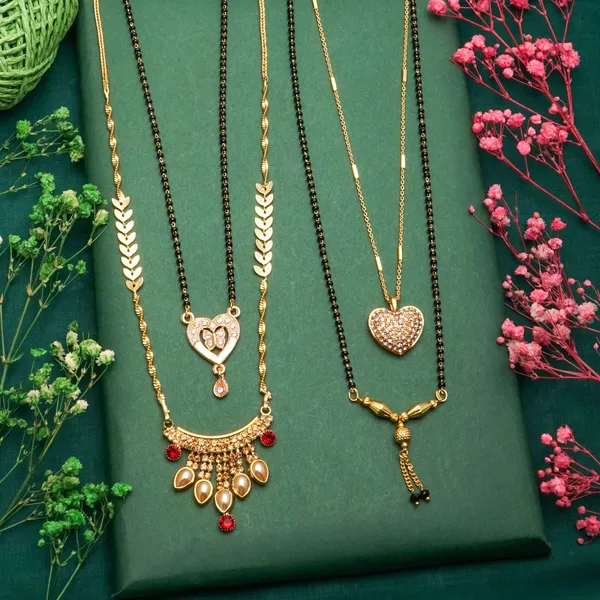 Gold_Regular_Wear_Gold_Plated_Mangalsutra_(Pack_Of_4)_For_Women
