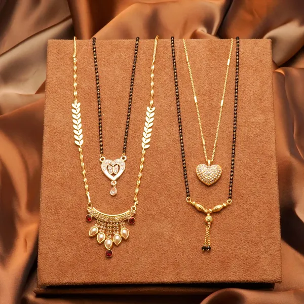 Gold_Regular_Wear_Gold_Plated_Mangalsutra_(Pack_Of_4)_For_Women
