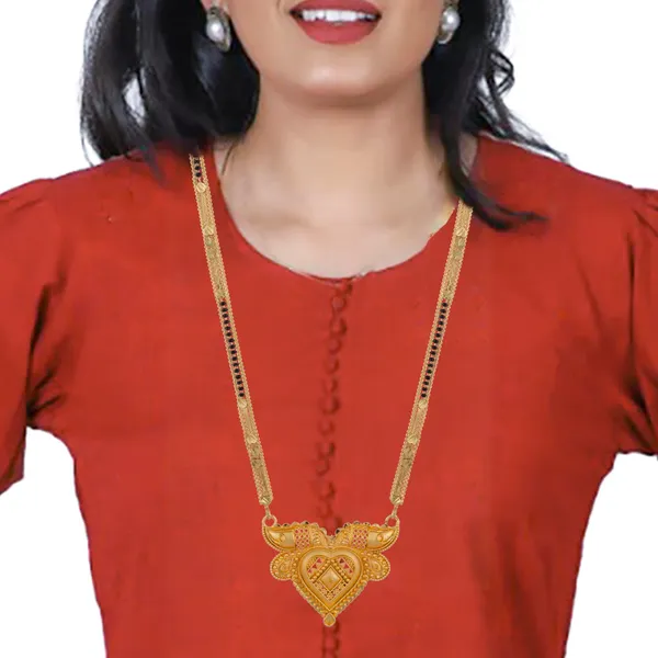 Gold_Plated_22K_Handmade_Long_Brass_Mangalsutra_For_Women