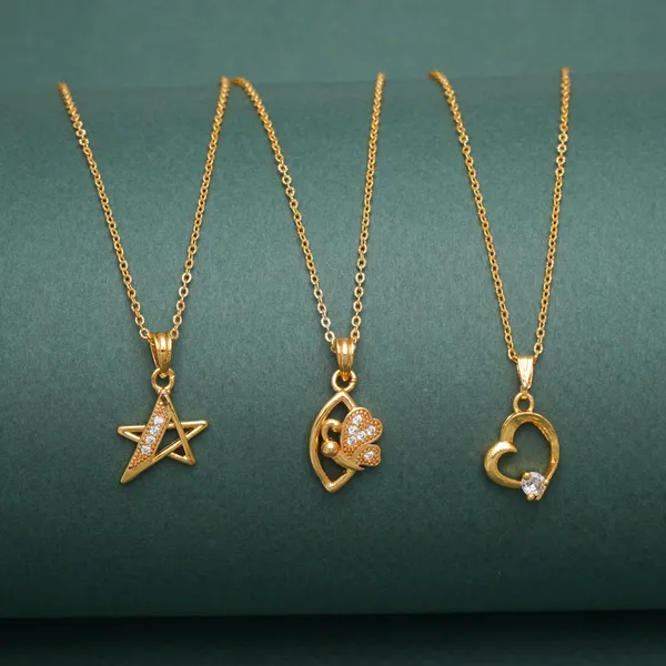 Gold_Butterfly_Star_And_Heart_Shape_Gold_Chain_Pendant_And_For_Women