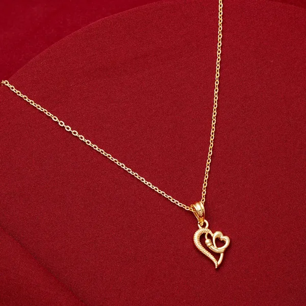 Gold_Butterfly_Heart_And_Pineapple_Shape_Golden_Zircon_Pendant_With_Link_Chain_Pack_Of_3_For_Women