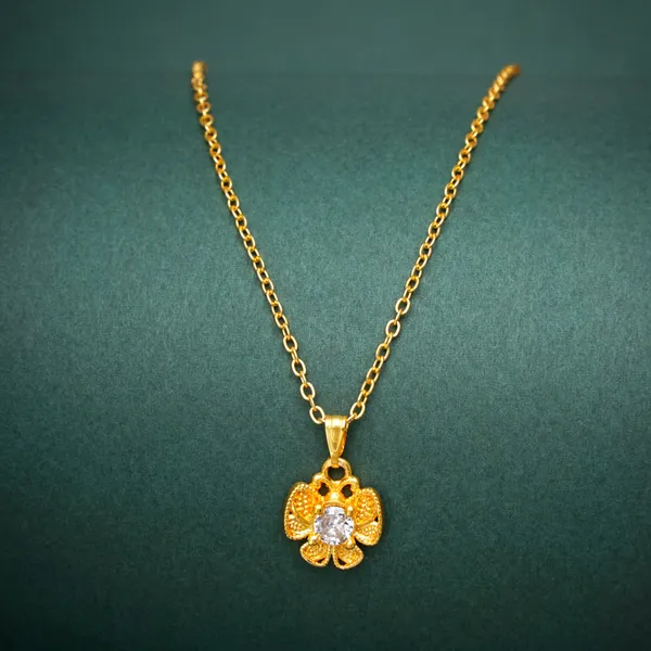 Gold_Trendy_Gold_Plated_Necklace_Chain_For_Women
