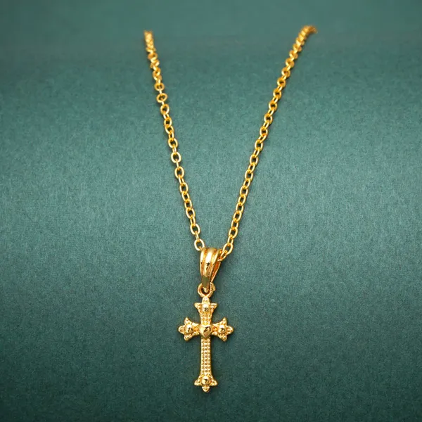 Gold_Daily_Wear_22K_Gold_Plated_Jesus_Cross_Pendant_For_Women