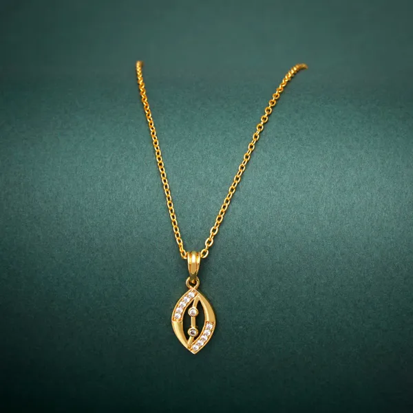 Gold_Daily_Wear_Stylish_22K_Gold_Plated_Necklace_Chain_Pendent_For_Women