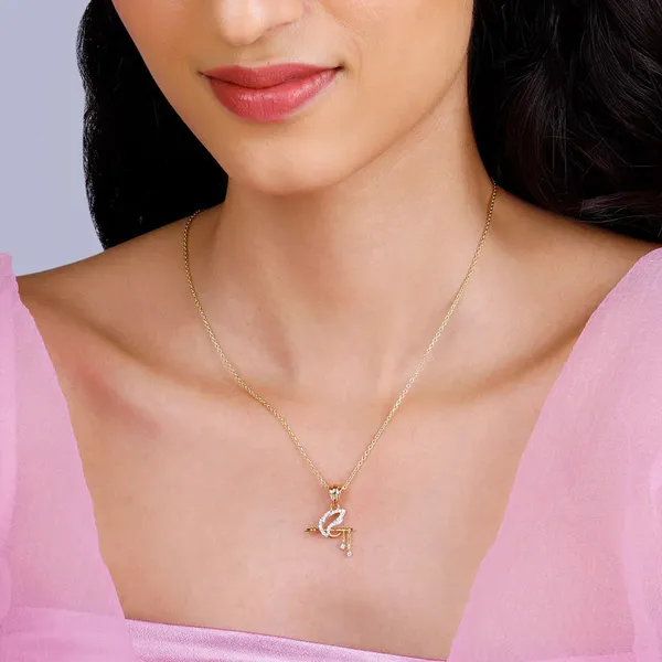 Gold_Krishna's_Flute_Diamond_Pendant_For_Women