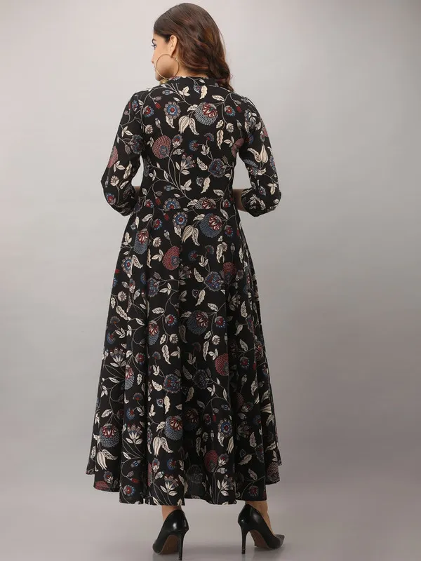 Black_Floral_Printed_Pure_Cotton_Kurti_Dress