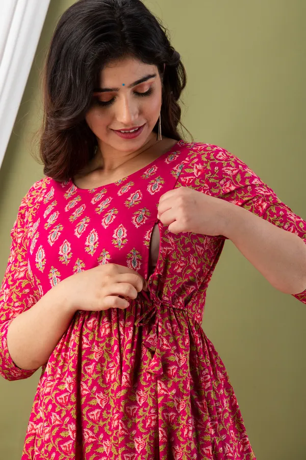 Sanganeri_Rani__Maternity_And_Feeding__Gown_By_Nevisha_Style