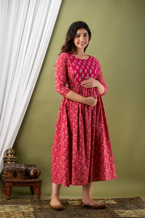 Sanganeri_Rani__Maternity_And_Feeding__Gown_By_Nevisha_Style