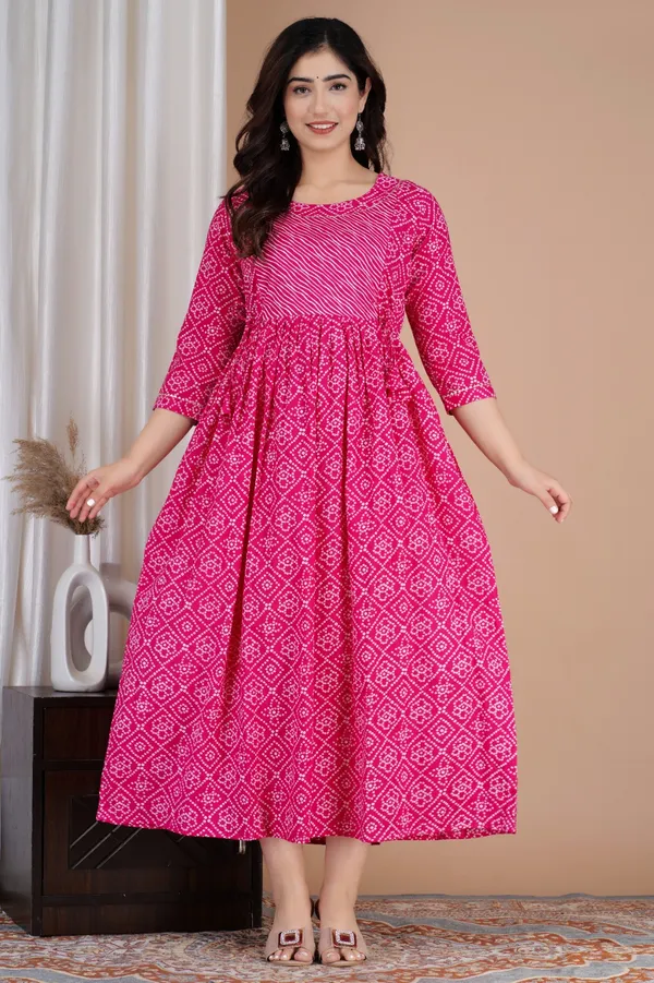 Sanganeri_Rani_Cotton_Maternity_Gown_With_Yog