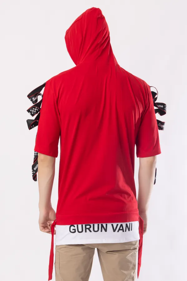 Red_Cotton_Blend_Printed_Round_Neck_Soft_T-Shirt_For_Men