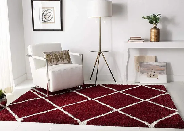 Red_Soft_Shaggy_Woolen_Carpet