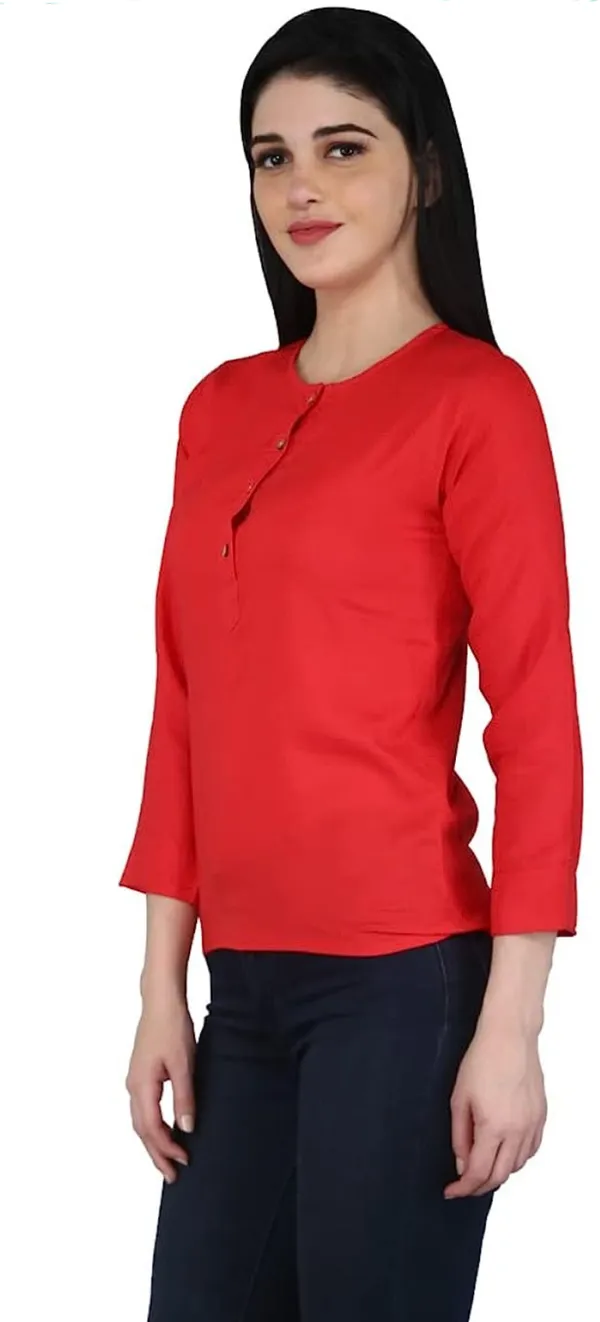 Red_Casual_Solid_Women_Red_Top