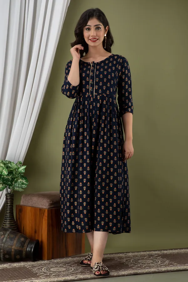 Reyon_Printed_Maternity_Blue_Feeding_Dress