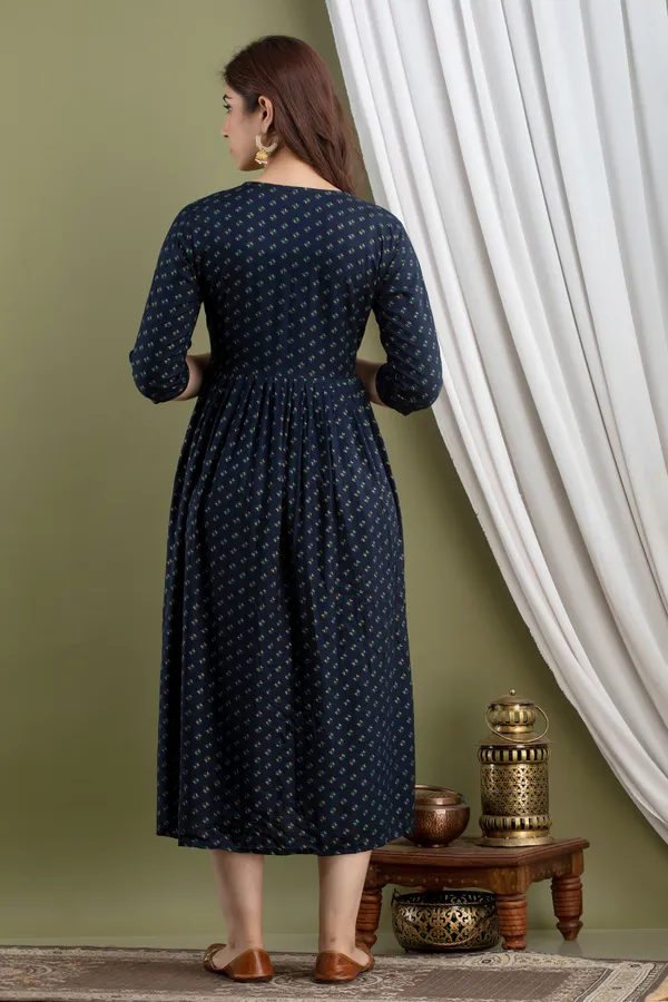 Rayon_Printed_Blue_Anarkali_Maternity_Kurti-KI594