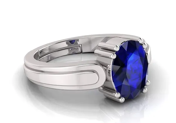 Blue_Sapphire_Created_Gold_Plated_Panchdhatu_Adjustable_Neelam_Ring_For_Men_&_Women_From_4.25_Ratti_To_20.25_Ratti
