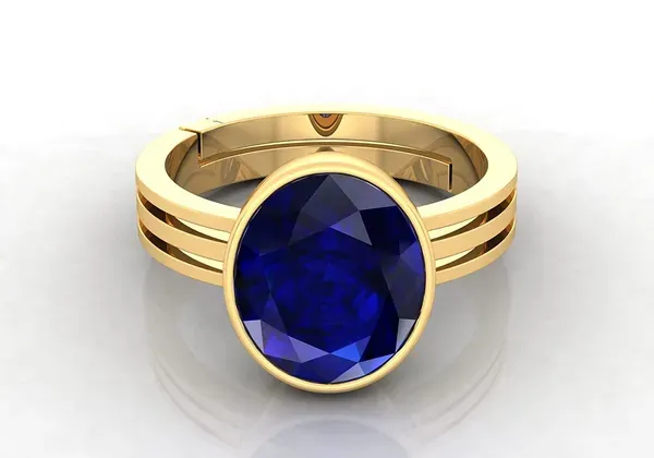 Blue_Sapphire_Created_Gold_Plated_Panchdhatu_Adjustable_Neelam_Ring_For_Men_&_Women_From_4.25_Ratti_To_20.25_Ratti