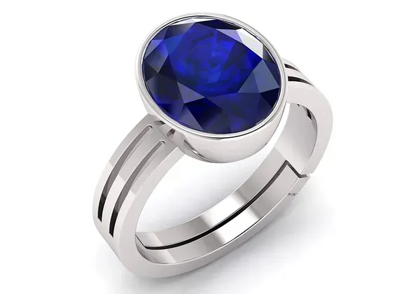 Blue_Sapphire_Created_Gold_Plated_Panchdhatu_Adjustable_Neelam_Ring_For_Men_&_Women_From_4.25_Ratti_To_20.25_Ratti