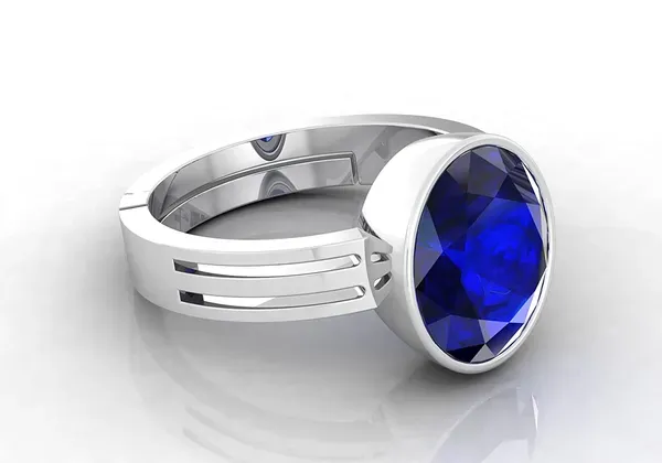 Blue_Sapphire_Created_Gold_Plated_Panchdhatu_Adjustable_Neelam_Ring_For_Men_&_Women_From_4.25_Ratti_To_20.25_Ratti