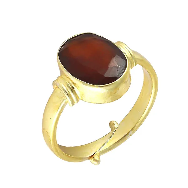 7.25_Ratti_Brown_Hessonite_Garnet/Gomed_Ring