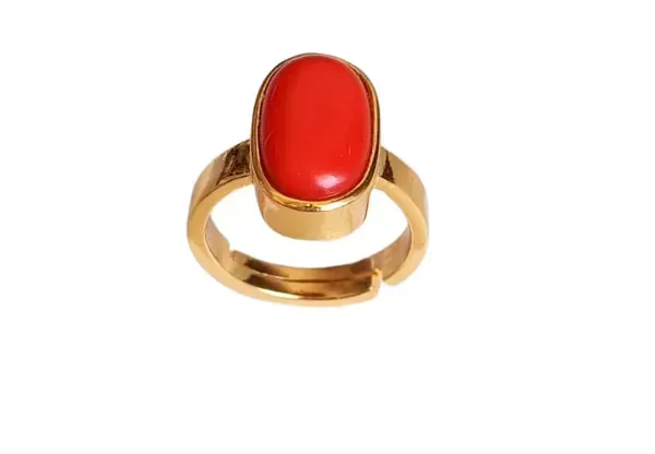 Moonga_Red_Coral_Created_Ring_Adjustable_|_Best_Quality_Ring|_Pure_Stone_Ring_Gemstone