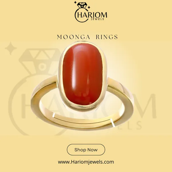 Moonga_Red_Coral_Created_Ring_Adjustable_|_Best_Quality_Ring|_Pure_Stone_Ring_Gemstone