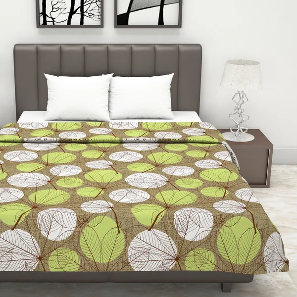 Floral_Double_Dohar_for_AC_Room_(Cotton,_Green,_Yellow)
