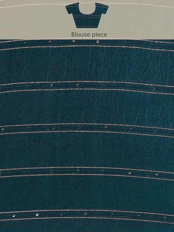 Turquoise_Green_Zomato_Silk_Fancy_Border_with_Foil_Work_Saree