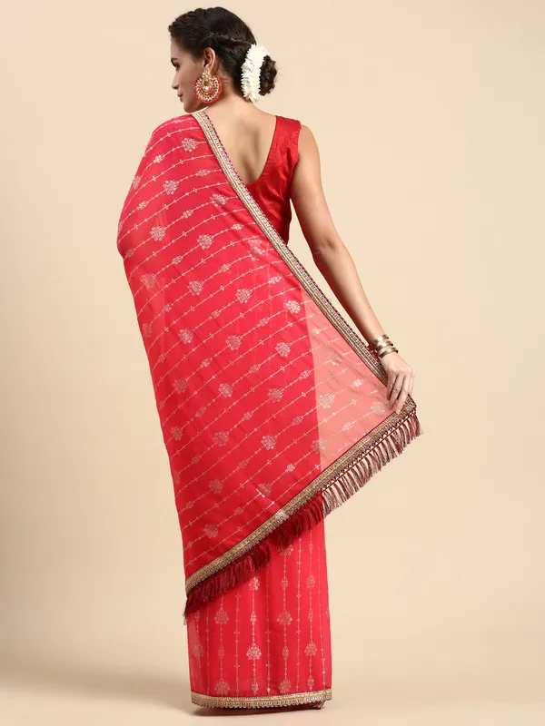 Pink_Zomato_Silk_Fancy_Border_with_Foil_Work_Saree