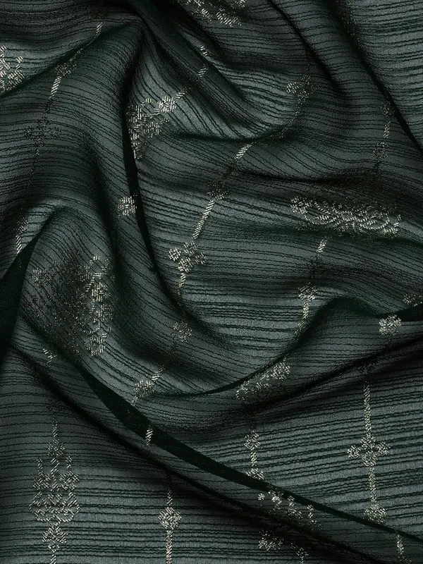 Green_Zomato_Silk_Fancy_Border_with_Foil_Work_Saree