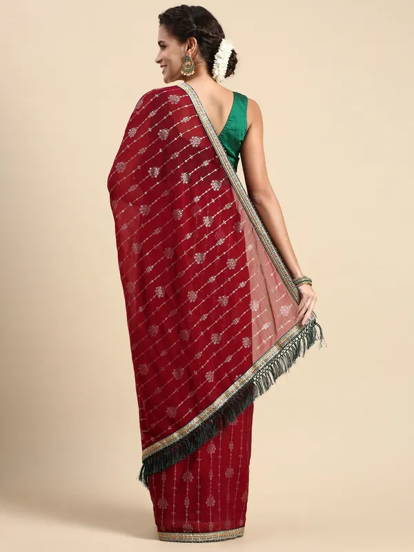 Purple_Zomato_Silk_Fancy_Border_with_Foil_Work_Saree